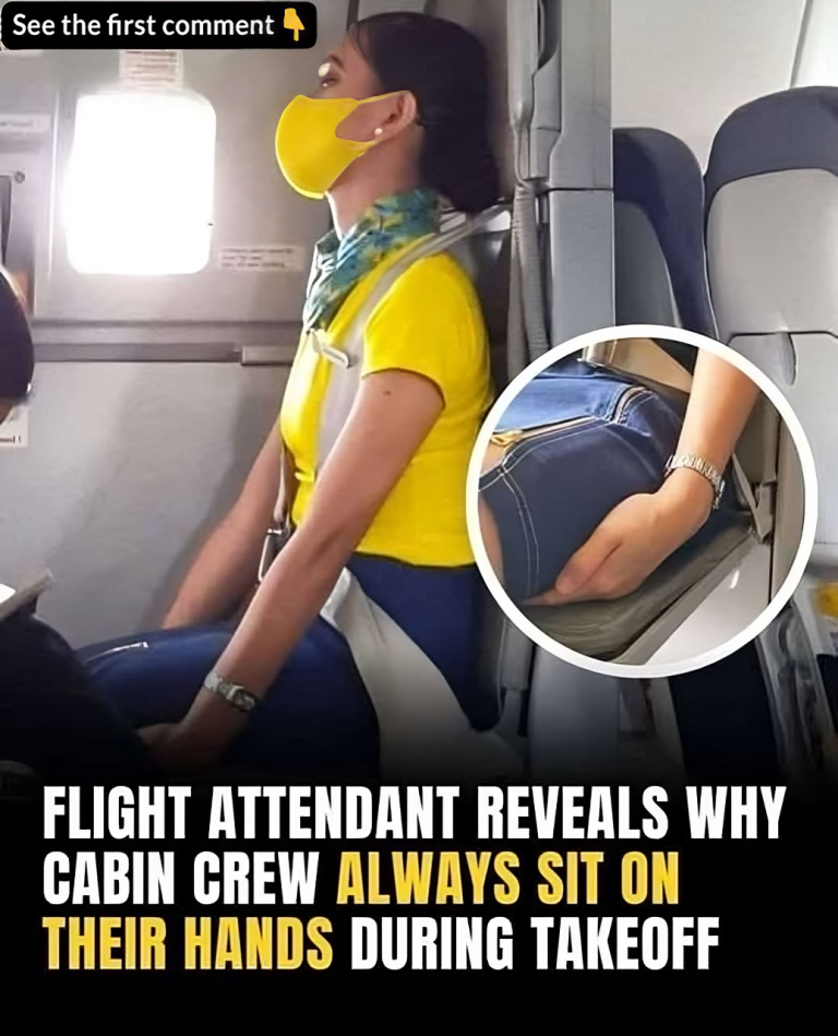 Here’s Why Flight Attendants Sit On Their Hands During Takeoff and Landing